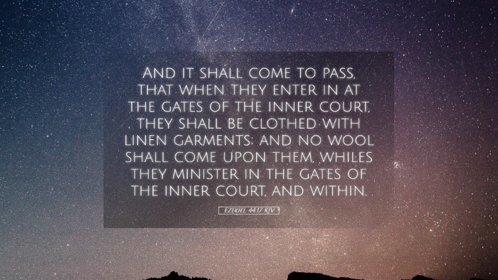 Picture 05 - Ezekiel 44:17 KJV Desktop Wallpaper - And it shall come to pass, that when they enter - Desktop Bible Verse Wallpaper