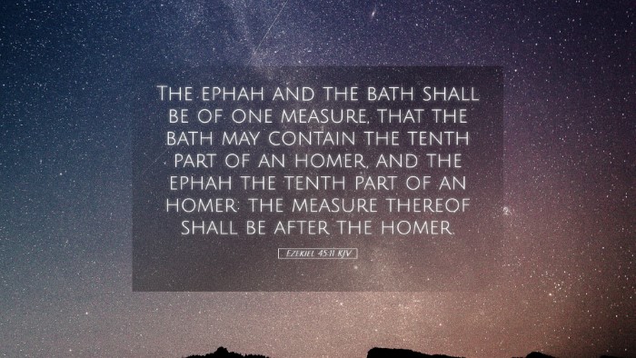 Picture 05 - Ezekiel 45:11 KJV Desktop Wallpaper - The ephah and the bath shall be of one measure, - Desktop Bible Verse Wallpaper