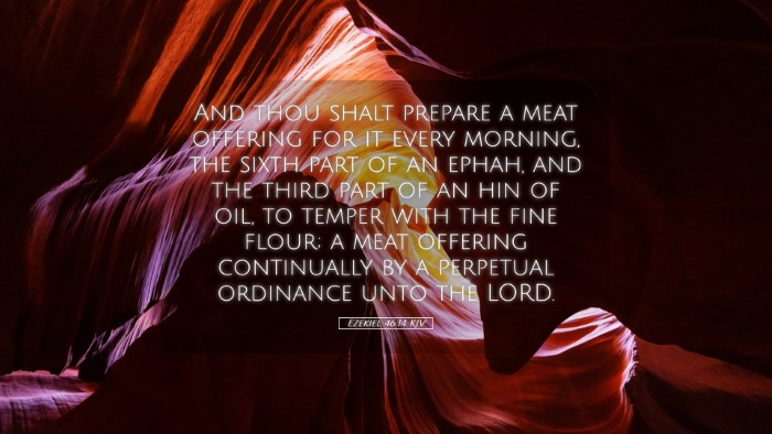 Picture 05 - Ezekiel 46:14 KJV Desktop Wallpaper - And thou shalt prepare a meat offering for it - Desktop Bible Verse Wallpaper
