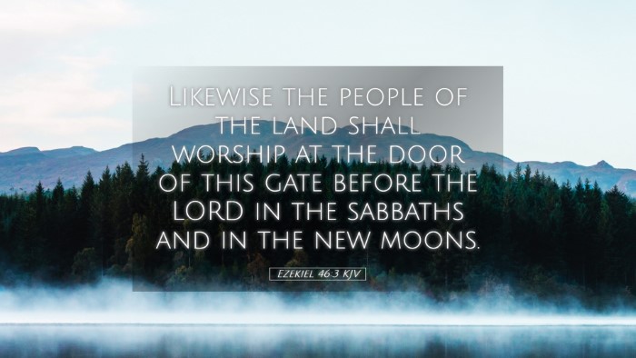 Picture 05 - Ezekiel 46:3 KJV Desktop Wallpaper - Likewise the people of the land shall worship at - Desktop Bible Verse Wallpaper