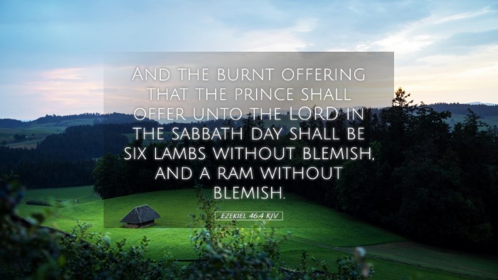 Picture 05 - Ezekiel 46:4 KJV Desktop Wallpaper - And the burnt offering that the prince shall - Desktop Bible Verse Wallpaper