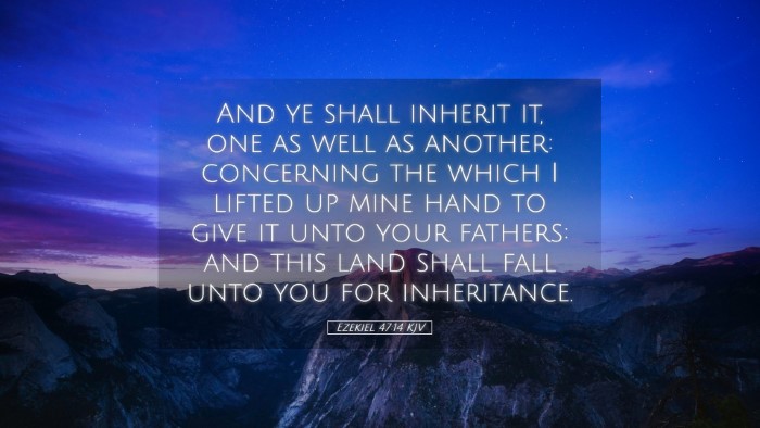 Picture 05 - Ezekiel 47:14 KJV Desktop Wallpaper - And ye shall inherit it, one as well as another: - Desktop Bible Verse Wallpaper