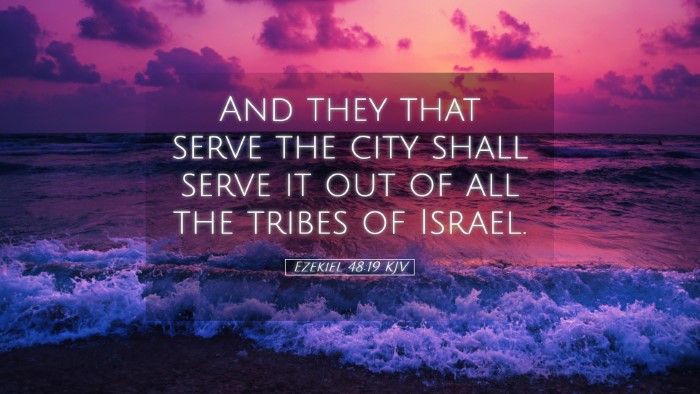 Picture 05 - Ezekiel 48:19 KJV Desktop Wallpaper - And they that serve the city shall serve it out - Desktop Bible Verse Wallpaper
