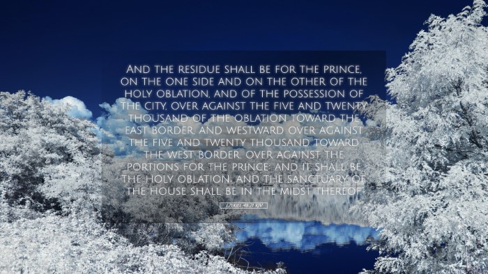 Picture 05 - Ezekiel 48:21 KJV Desktop Wallpaper - And the residue shall be for the prince, on the - Desktop Bible Verse Wallpaper