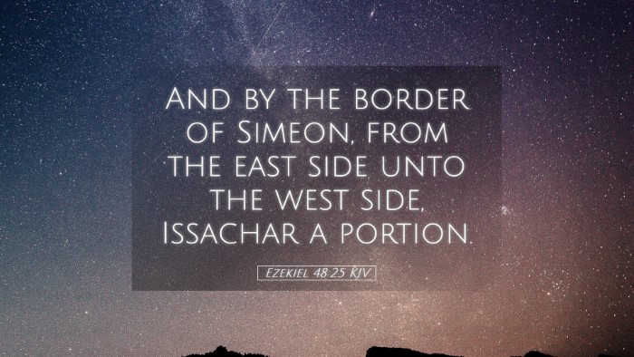Picture 05 - Ezekiel 48:25 KJV Desktop Wallpaper - And by the border of Simeon, from the east side - Desktop Bible Verse Wallpaper