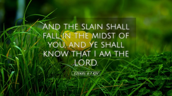 Picture 05 - Ezekiel 6:7 KJV Desktop Wallpaper - And the slain shall fall in the midst of you, and - Desktop Bible Verse Wallpaper