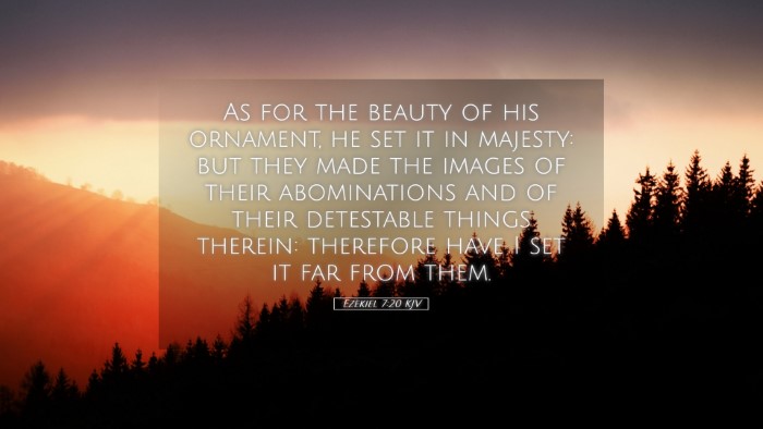 Picture 05 - Ezekiel 7:20 KJV Desktop Wallpaper - As for the beauty of his ornament, he set it in - Desktop Bible Verse Wallpaper