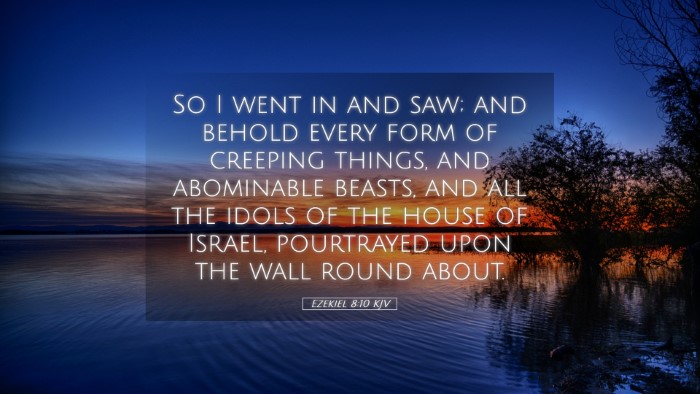 Picture 05 - Ezekiel 8:10 KJV Desktop Wallpaper - So I went in and saw; and behold every form of - Desktop Bible Verse Wallpaper