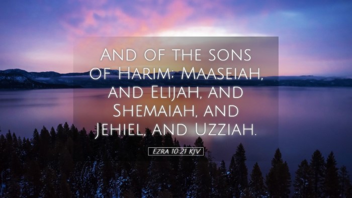 Picture 05 - Ezra 10:21 KJV Desktop Wallpaper - And of the sons of Harim; Maaseiah, and Elijah, - Desktop Bible Verse Wallpaper