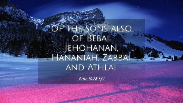 Picture 05 - Ezra 10:28 KJV Desktop Wallpaper - Of the sons also of Bebai; Jehohanan, Hananiah, - Desktop Bible Verse Wallpaper