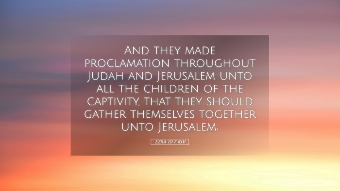 Picture 05 - Ezra 10:7 KJV Desktop Wallpaper - And they made proclamation throughout Judah and - Desktop Bible Verse Wallpaper