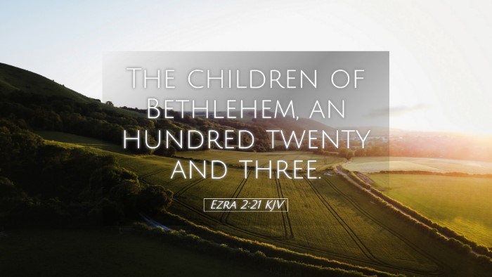 Picture 05 - Ezra 2:21 KJV Desktop Wallpaper - The children of Bethlehem, an hundred twenty and - Desktop Bible Verse Wallpaper