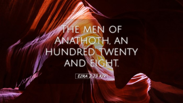 Picture 05 - Ezra 2:23 KJV Desktop Wallpaper - The men of Anathoth, an hundred twenty and - Desktop Bible Verse Wallpaper