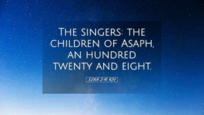 Picture 05 - Ezra 2:41 KJV Desktop Wallpaper - The singers: the children of Asaph, an hundred - Desktop Bible Verse Wallpaper