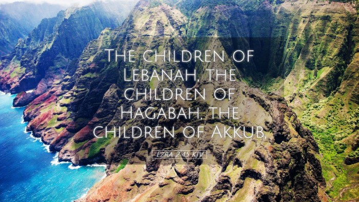 Picture 05 - Ezra 2:45 KJV Desktop Wallpaper - The children of Lebanah, the children of Hagabah, - Desktop Bible Verse Wallpaper
