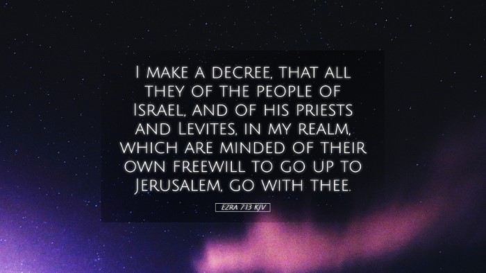 Picture 05 - Ezra 7:13 KJV Desktop Wallpaper - I make a decree, that all they of the people of - Desktop Bible Verse Wallpaper