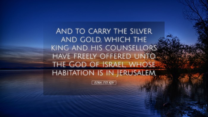 Picture 05 - Ezra 7:15 KJV Desktop Wallpaper - And to carry the silver and gold, which the king - Desktop Bible Verse Wallpaper