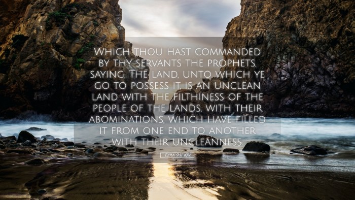 Picture 05 - Ezra 9:11 KJV Desktop Wallpaper - Which thou hast commanded by thy servants the - Desktop Bible Verse Wallpaper