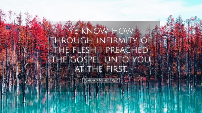 Picture 05 - Galatians 4:13 KJV Desktop Wallpaper - Ye know how through infirmity of the flesh I - Desktop Bible Verse Wallpaper