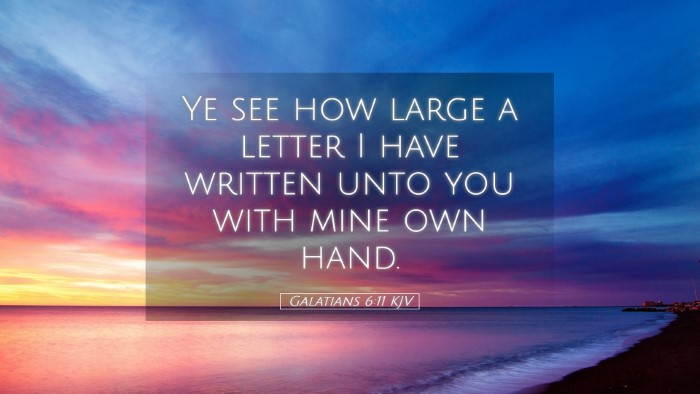Picture 05 - Galatians 6:11 KJV Desktop Wallpaper - Ye see how large a letter I have written unto you - Desktop Bible Verse Wallpaper