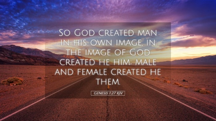 Picture 05 - Genesis 1:27 KJV Desktop Wallpaper - So God created man in his own image, in the image - Desktop Bible Verse Wallpaper