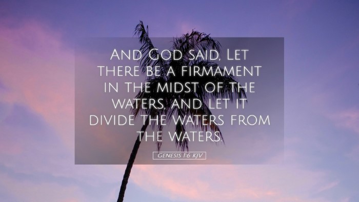Picture 05 - Genesis 1:6 KJV Desktop Wallpaper - And God said, Let there be a firmament in the - Desktop Bible Verse Wallpaper