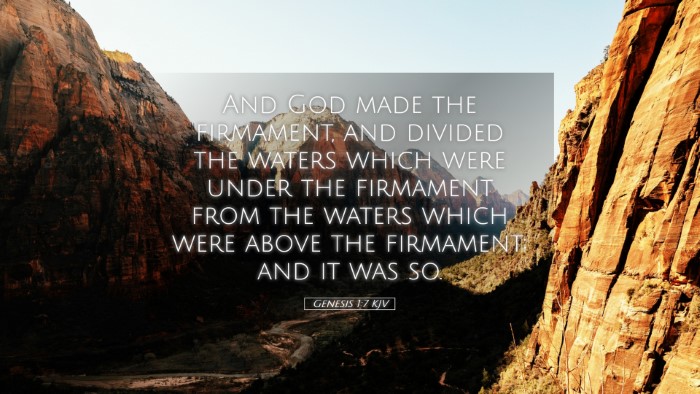 Picture 05 - Genesis 1:7 KJV Desktop Wallpaper - And God made the firmament, and divided the - Desktop Bible Verse Wallpaper