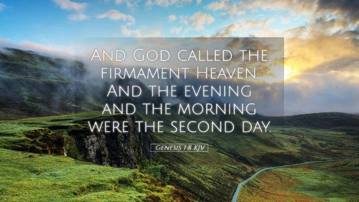 Picture 05 - Genesis 1:8 KJV Desktop Wallpaper - And God called the firmament Heaven. And the - Desktop Bible Verse Wallpaper