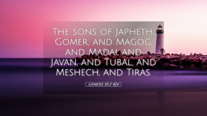 Picture 05 - Genesis 10:2 KJV Desktop Wallpaper - The sons of Japheth; Gomer, and Magog, and Madai, - Desktop Bible Verse Wallpaper
