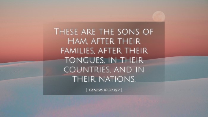 Picture 05 - Genesis 10:20 KJV Desktop Wallpaper - These are the sons of Ham, after their families, - Desktop Bible Verse Wallpaper
