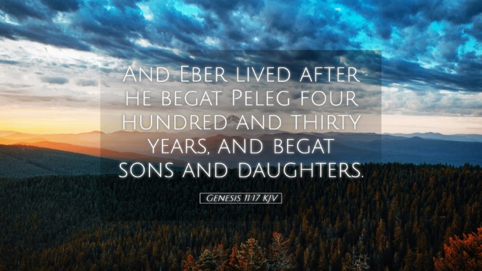 Picture 05 - Genesis 11:17 KJV Desktop Wallpaper - And Eber lived after he begat Peleg four hundred - Desktop Bible Verse Wallpaper