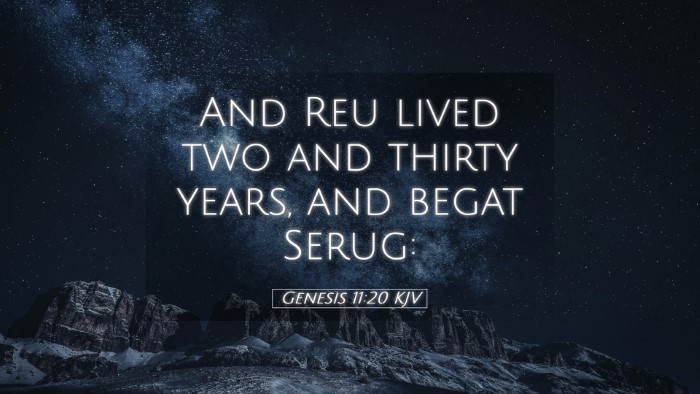 Picture 05 - Genesis 11:20 KJV Desktop Wallpaper - And Reu lived two and thirty years, and begat - Desktop Bible Verse Wallpaper