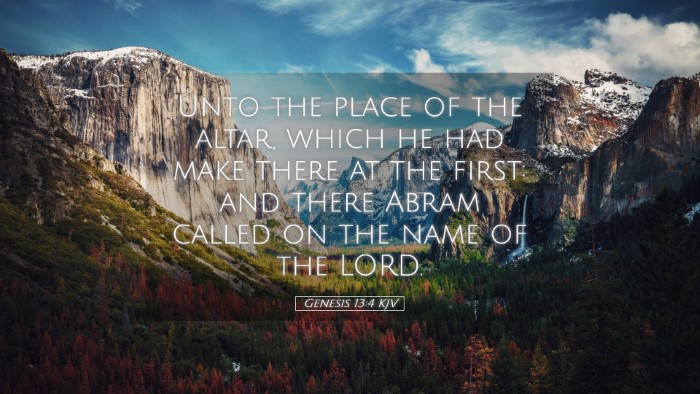 Picture 05 - Genesis 13:4 KJV Desktop Wallpaper - Unto the place of the altar, which he had make - Desktop Bible Verse Wallpaper