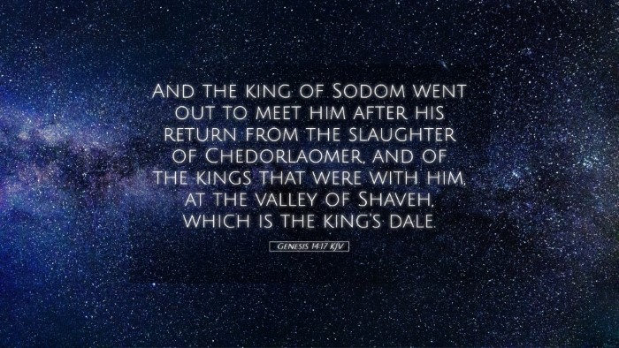 Picture 05 - Genesis 14:17 KJV Desktop Wallpaper - And the king of Sodom went out to meet him after - Desktop Bible Verse Wallpaper