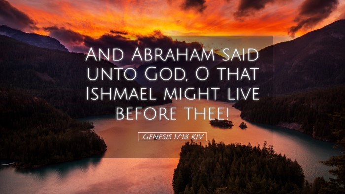 Picture 05 - Genesis 17:18 KJV Desktop Wallpaper - And Abraham said unto God, O that Ishmael might - Desktop Bible Verse Wallpaper