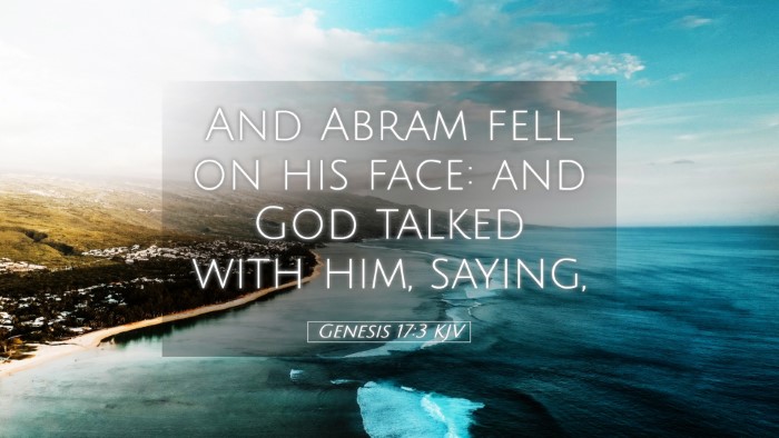 Picture 05 - Genesis 17:3 KJV Desktop Wallpaper - And Abram fell on his face: and God talked with - Desktop Bible Verse Wallpaper