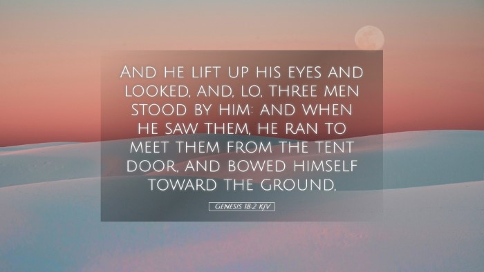 Picture 05 - Genesis 18:2 KJV Desktop Wallpaper - And he lift up his eyes and looked, and, lo, - Desktop Bible Verse Wallpaper