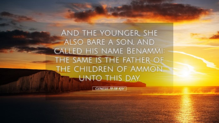 Picture 05 - Genesis 19:38 KJV Desktop Wallpaper - And the younger, she also bare a son, and called - Desktop Bible Verse Wallpaper