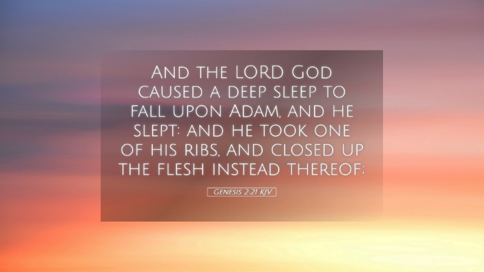 Picture 05 - Genesis 2:21 KJV Desktop Wallpaper - And the LORD God caused a deep sleep to fall upon - Desktop Bible Verse Wallpaper