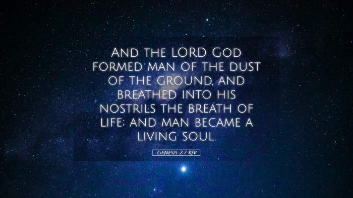 Picture 05 - Genesis 2:7 KJV Desktop Wallpaper - And the LORD God formed man of the dust of the - Desktop Bible Verse Wallpaper