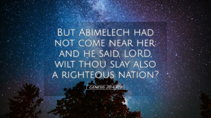 Picture 05 - Genesis 20:4 KJV Desktop Wallpaper - But Abimelech had not come near her: and he said, - Desktop Bible Verse Wallpaper