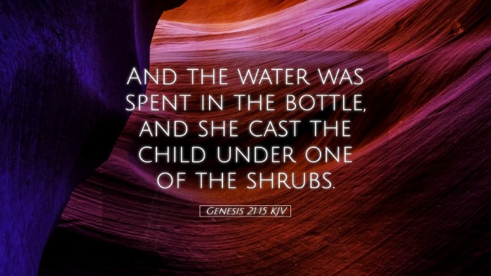 Picture 05 - Genesis 21:15 KJV Desktop Wallpaper - And the water was spent in the bottle, and she - Desktop Bible Verse Wallpaper