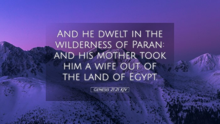 Picture 05 - Genesis 21:21 KJV Desktop Wallpaper - And he dwelt in the wilderness of Paran: and his - Desktop Bible Verse Wallpaper