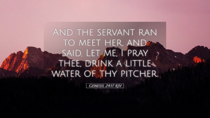 Picture 05 - Genesis 24:17 KJV Desktop Wallpaper - And the servant ran to meet her, and said, Let - Desktop Bible Verse Wallpaper
