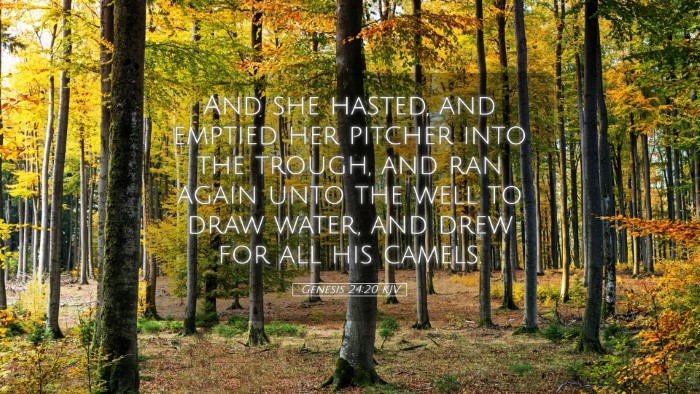 Picture 05 - Genesis 24:20 KJV Desktop Wallpaper - And she hasted, and emptied her pitcher into the - Desktop Bible Verse Wallpaper