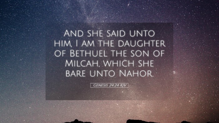 Picture 05 - Genesis 24:24 KJV Desktop Wallpaper - And she said unto him, I am the daughter of - Desktop Bible Verse Wallpaper