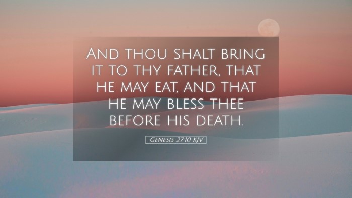 Picture 05 - Genesis 27:10 KJV Desktop Wallpaper - And thou shalt bring it to thy father, that he - Desktop Bible Verse Wallpaper