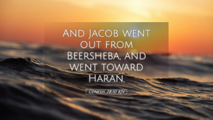 Picture 05 - Genesis 28:10 KJV Desktop Wallpaper - And Jacob went out from Beersheba, and went - Desktop Bible Verse Wallpaper