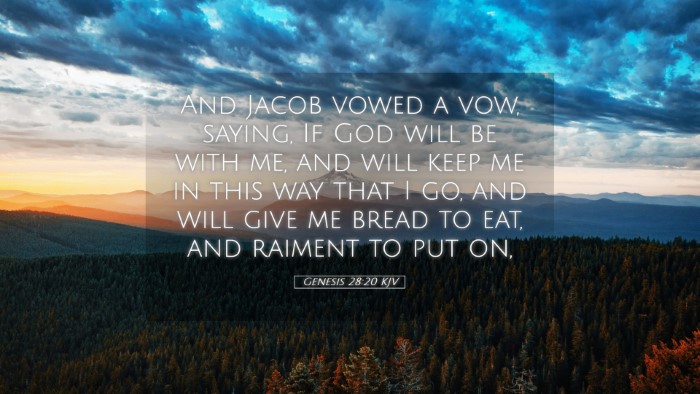 Picture 05 - Genesis 28:20 KJV Desktop Wallpaper - And Jacob vowed a vow, saying, If God will be - Desktop Bible Verse Wallpaper
