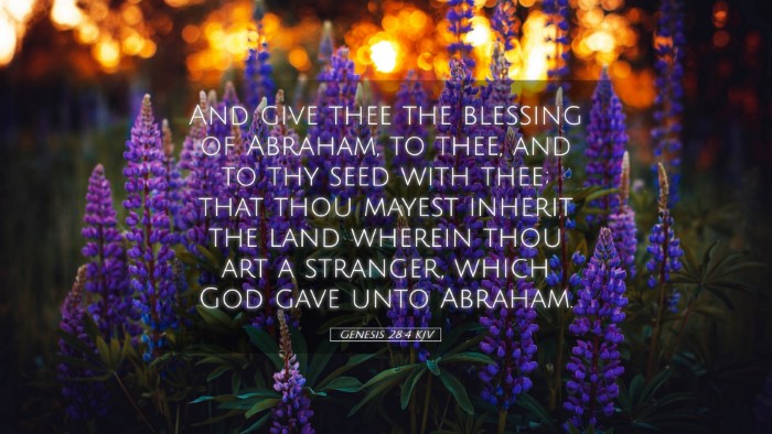Picture 05 - Genesis 28:4 KJV Desktop Wallpaper - And give thee the blessing of Abraham, to thee, - Desktop Bible Verse Wallpaper
